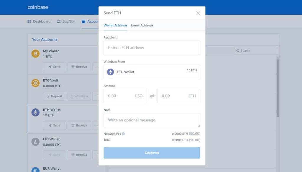 coinbase wallet address