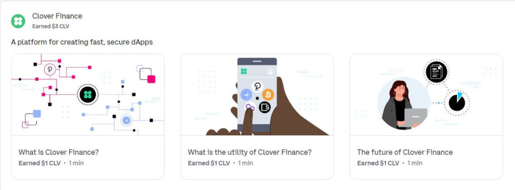 coinbase clover finance (clv) quiz answers