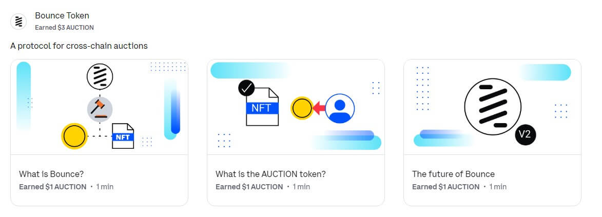 coinbase bounce token (auction) quiz answers